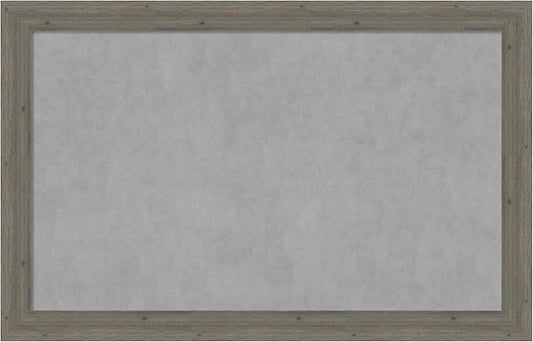Amanti Art Grey Framed Magnetic Board 29x45 Large Vision Board for use with Magnets, 100% Metal Sheet to Display Items as Office Decor or for Home Organization in mudroom, Kitchen or Kids Room