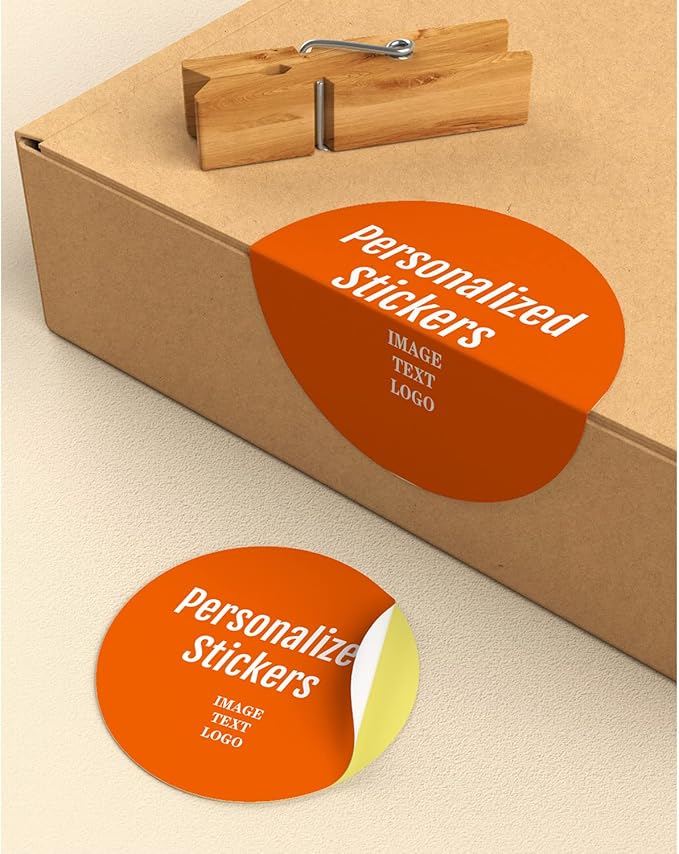 Custom Stickers for Business Logo & Personalized Stickers Text Name Image Photo for Small Business 10,100,120pcs