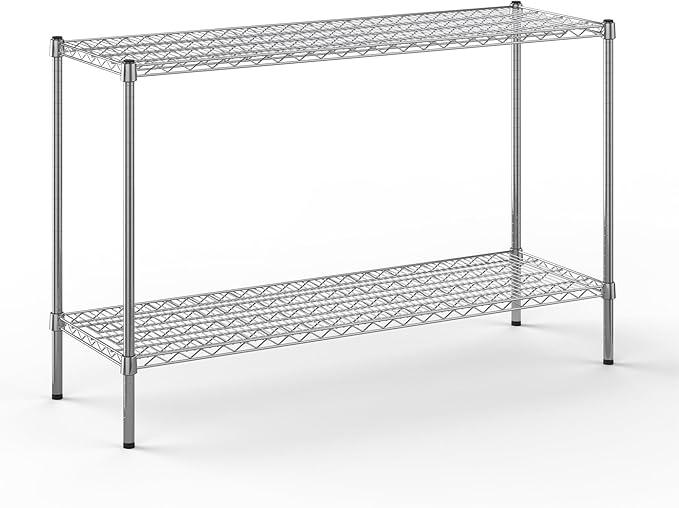 Regal Altair 18" Deep x 54" Wide x 34" Height Wire Shelving Kit | 2-Tier | NSF Commercial Storage Rack Unit
