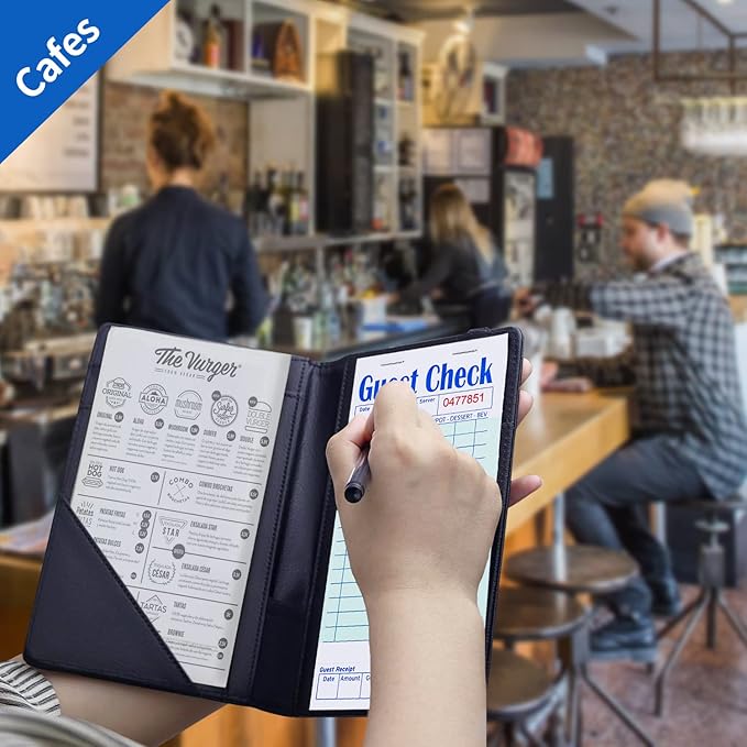 Methdic Guest Checks Server Note Pads 500 Orders Waitress Notepad for Restaurants (10 Books)