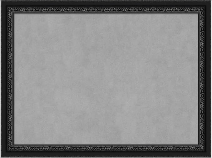 Amanti Art Black Framed Magnetic Board 24x32 Medium Vision Board for use with Magnets, 100% Metal Sheet to Display Items as Office Decor or for Home Organization in mudroom, Kitchen or Kids Room