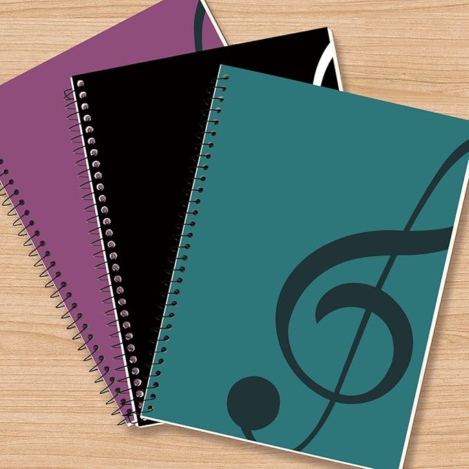 DOMMI Blank Sheet Music Composition Notebook 2 Packs, Manuscript Staff Paper Notebook with 200 Pages 26x19cm, Spiral Bound Music Songwriting Notebook for Songwriters, Musicians, Teachers, Green