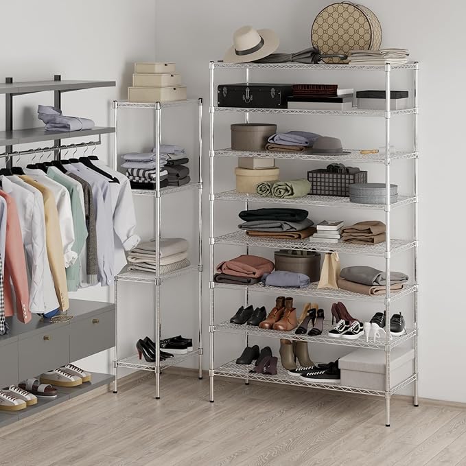 Regal Altair 21" Deep x 48" Wide x 86" Height Wire Shelving Kit | 8-Tier | NSF Commercial Storage Rack Unit