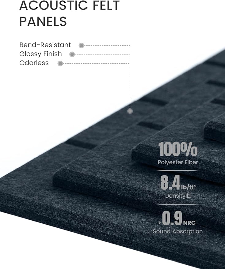 Bumusty Large Cork Board 47"x35" Alternative - 12 Pack Felt Wall Tiles with 70 Safe Removable Adhesive Tabs, 30 Pushpins, Cork Boards for Walls Pin Board Bulletin Board Office Decor -Navy