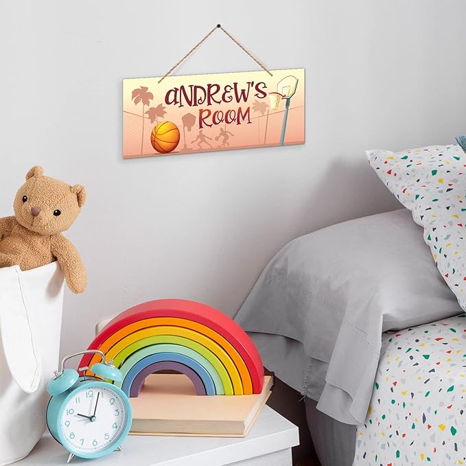Custom Boy/Girl Name Sign Personalized Kids Decor Sign For Children Bedroom, Wall Sign And Christmas Gift 5x13 Inches, ACM, Made in USA