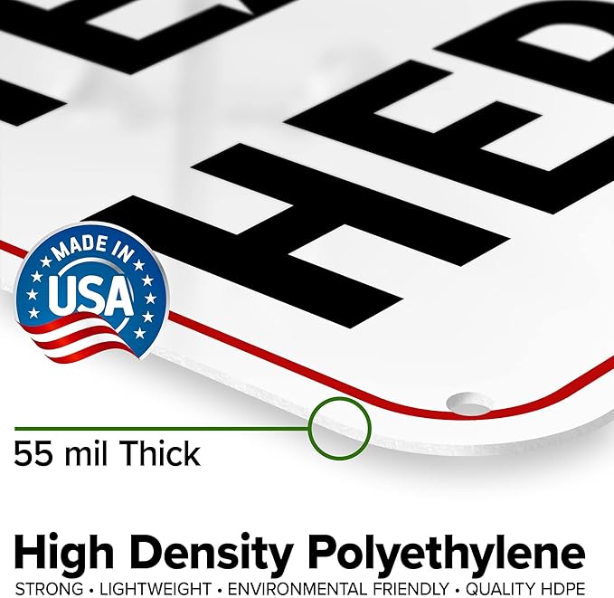 Custom Arrow,Custom Directional Sign, Arrow Down Sign, 12x18 Inches, 55 mil thick HDPE (high density polyethylene) Made in USA by My Sign Center