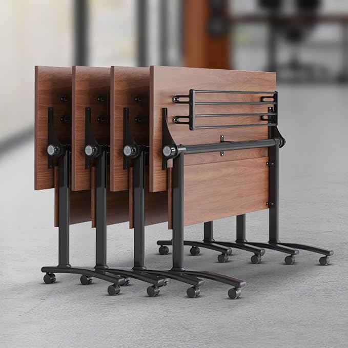 czxhaery Conference Room Table,Flip Top Conference Table The Folding Conference Table with Silent Wheels is Convenient and Fast,Mobile Training Table (4pack 120 * 60 * 75)