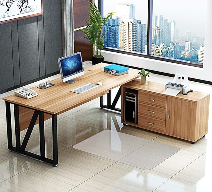 Office Chair Mat for Hardwood Floor, 48”x 30” Vinyl Desk Chair Mat Clear Floor Protector Mat for Rolling Chair Office & Home, Easy Glide and Flat Without Curling