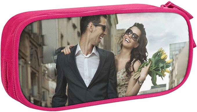 Nigmuye Custom Pencil Case Personalized Add Photo Text Pen Bag Large Capacity Zipper Pencil Box for Office Travel Graduation Gifts