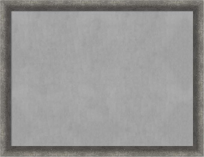 Amanti Art Grey Framed Magnetic Board 20x26 Medium Vision Board for use with Magnets, 100% Metal Sheet to Display Items as Office Decor or for Home Organization in mudroom, Kitchen or Kids Room