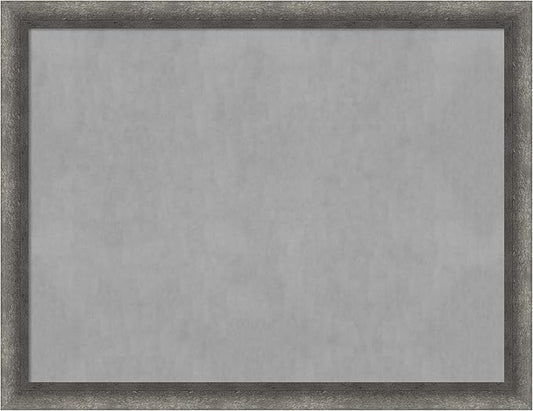 Amanti Art Grey Framed Magnetic Board 20x26 Medium Vision Board for use with Magnets, 100% Metal Sheet to Display Items as Office Decor or for Home Organization in mudroom, Kitchen or Kids Room