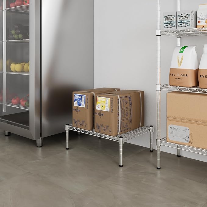 Regal Altair 18" Deep x 24" Wide x 8" Height 1-Tier Wire Shelving Kit | NSF Commercial Storage Rack Unit