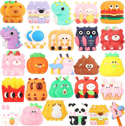 50 PCS Cute Pencil Sharpener for Kids Handheld Pencil Sharpener Bulk Kawaii Manual Pencil Sharpeners Kids Pencil Sharpeners for School Office Home