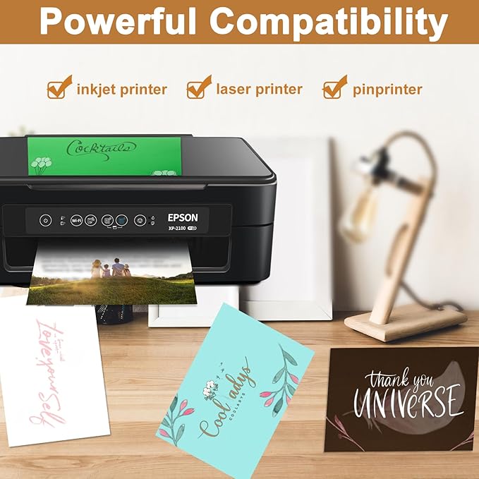 Silunkia 40 Sheets Coffee Shimmer Cardstock 8.5 x 11 Crafts Paper, 75lb Thick Dark Brown Card Stock for DIY Cards, Greeting Cards,Wedding Invitations, Birthday