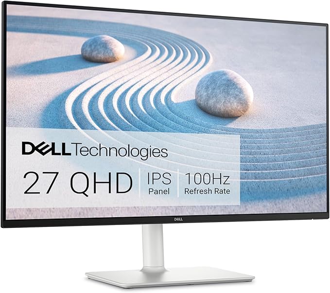 Dell S2725DS Monitor - 27 Inch, QHD (2560x1440) Display, 100Hz refresh rate, 1500:1 contrast ratio, TÜV Rheinland Eye comfort 4 Star,Integrated 2x5W speaker, Height/Tilt/Swivel/Pivot- Ash White color