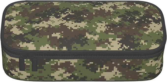 YIJIUWKIS Camo Pencil Case for Kids Boys Girls, Big Capacity Green Pencil Pouch, Portable Pencil Box Stationery Storage Desk Pen Bag for School Office