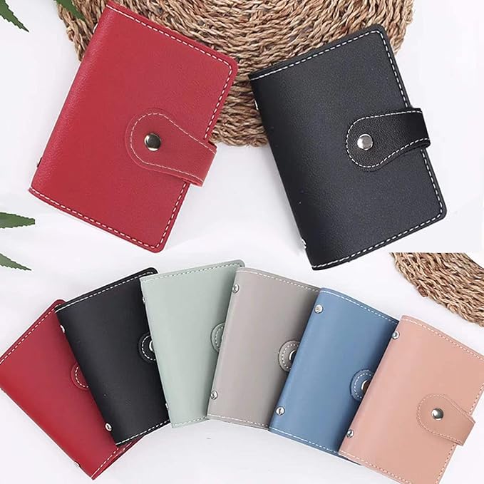 PRIVILLA 2 Pcs Credit Card Holder and business card holder，Sd Card Holder Each Has 26 Card Organizers, 2024 New Credit Card Holders book for Men and Women.