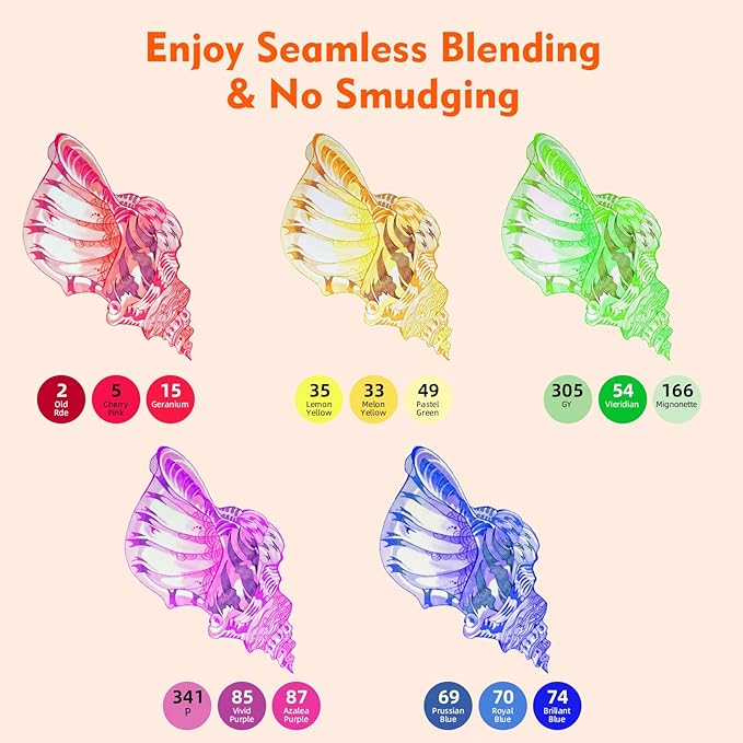 HOMESILMO 48 Color Alcohol Pen Set, Double Tip Art Adult Alcohol Pen, Mixed Sketching Art Supplies, Sketchbook, Coloring Drawing Card, Illustration Production, Brush Head and Chisel Head Double Tip