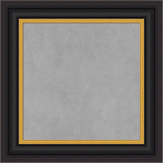 Amanti Art Black Framed Magnetic Board 22x22 Small Vision Board for use with Magnets, 100% Metal Sheet to Display Items as Office Decor or for Home Organization in mudroom, Kitchen or Kids Room