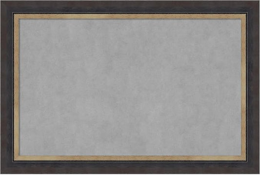 Amanti Art Black Framed Magnetic Board 25x37 Large Vision Board for use with Magnets, 100% Metal Sheet to Display Items as Office Decor or for Home Organization in mudroom, Kitchen or Kids Room