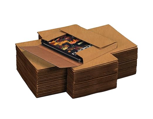 Tape Logic TLM962BFK Easy-Fold Mailers, 9 1/2" x 6 1/2" x 2", Kraft (Pack of 50)