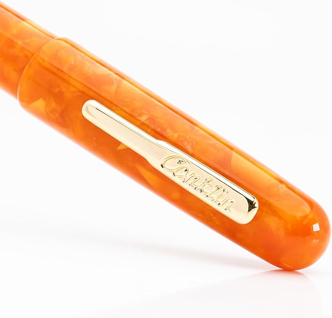 Conklin All American Fountain Pen in Sunburst Orange – Broad Nib, Vibrant Design & Superior Craftsmanship – Ideal Gift for Professionals & Pen Enthusiasts