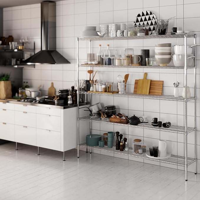Regal Altair 14" Deep x 72" Wide x 74" Height Wire Shelving Kit | 5-Tier | NSF Commercial Storage Rack Unit