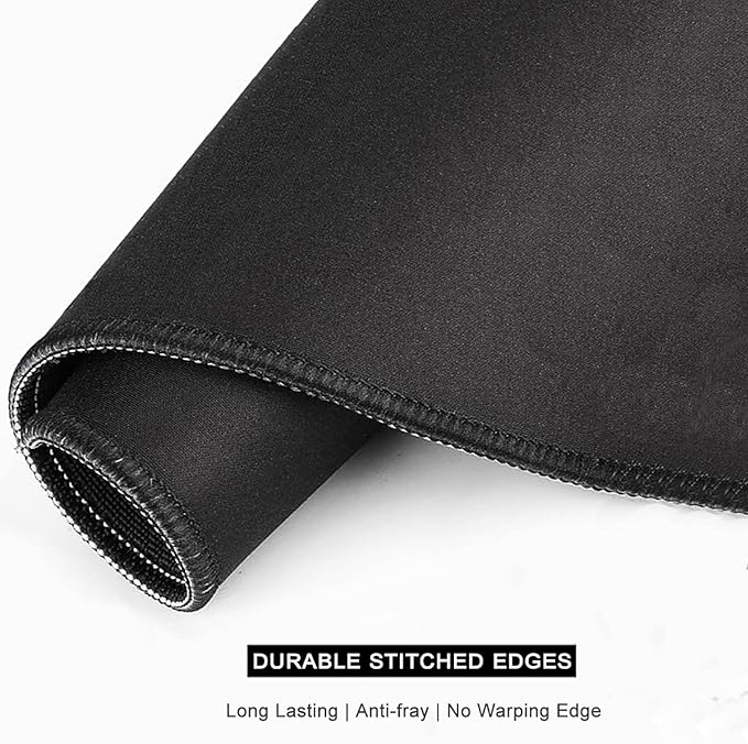Auhoahsil Mouse Pad, 12 x 10 in Marble Art Theme Computer Mouse Pad for Desk, Premium-Textured Non-Slip Rubber Stitched Edges Waterproof Square Mouse Mat for Gaming Work Wireless Mice, Blue