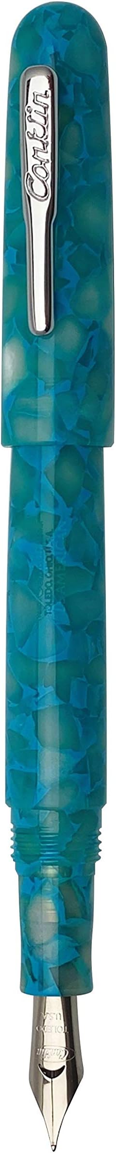 Conklin All American Fountain Pen in Turquoise Serenity – Broad Nib, Bold Design & Superior Craftsmanship – Ideal Gift for Professionals & Pen Enthusiasts