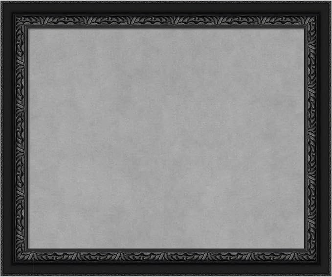 Amanti Art Black Framed Magnetic Board 20x24 Small Vision Board for use with Magnets, 100% Metal Sheet to Display Items as Office Decor or for Home Organization in mudroom, Kitchen or Kids Room