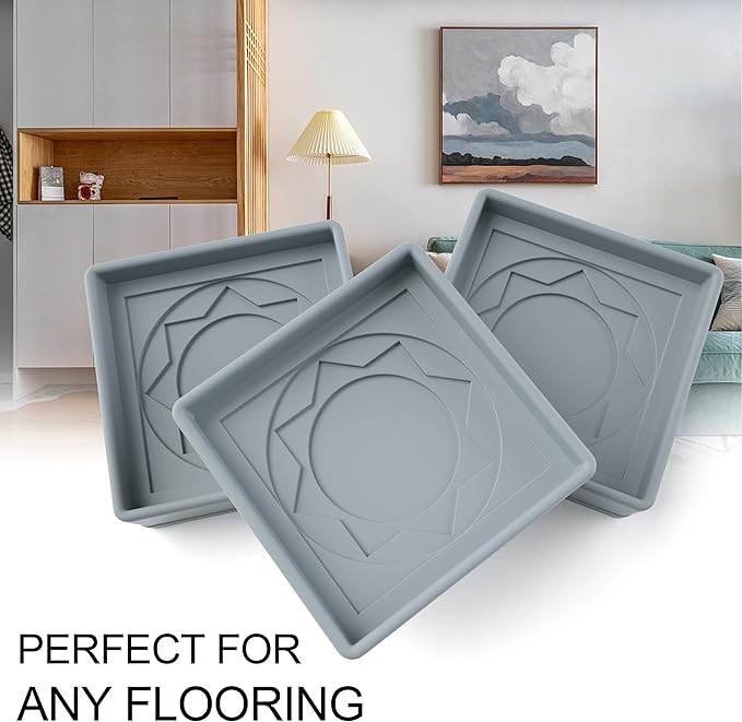 Furniture Coasters 8 Pcs 2”- Furniture Caster Cups Non Slip Furniture Pads Hardwoods Floors Non Skid Furniture Grippers, Rubber Furniture Feet, Anti Slide Floor Protector for Bed Couch Stoppers Gray