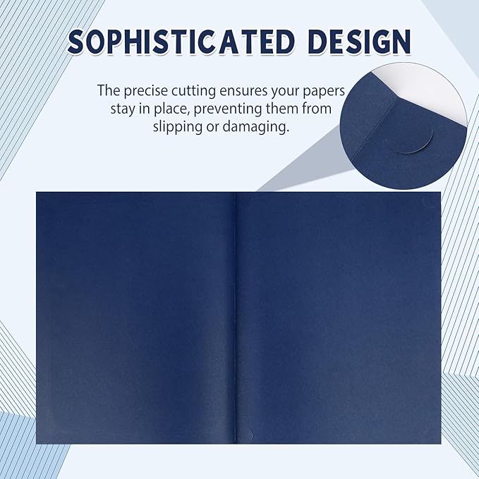 gisgfim 15Pcs Certificate Holders Diploma Covers Single Sided Gold Foil Border Award Certificate Covers for Letter Size 8.5x11 Certificates Cardstock Document Papers Storage Organizer (Navy Blue)