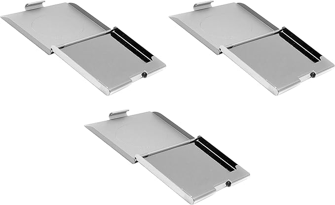 Stephanie Imports Set of 3 Slim & Minimalist Metal Business Card Holder Unisex Case (Silver Large Oval)