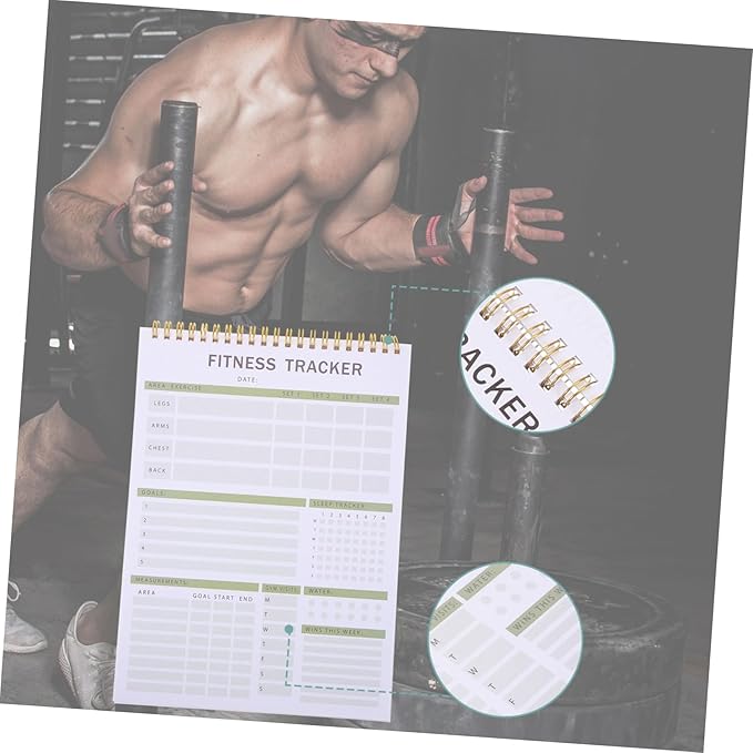 GALPADA Fitness Journal Notebook for Men and Women Workout Planner Detailed Tracking Calendar and Diet Tracker for Gym Training and Weight Loss Goals