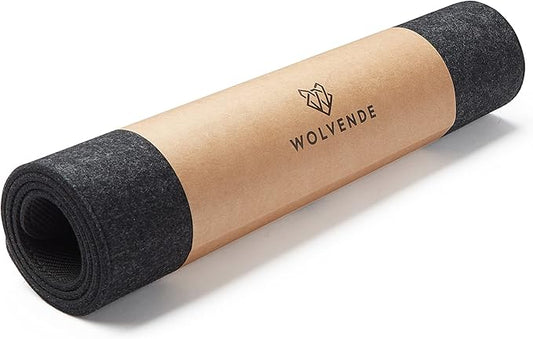 Wolvende Premium Felt Desk Mat | Medium 12" x 36" | Multifunctional Desk Pad for Home Office | Dark Gray