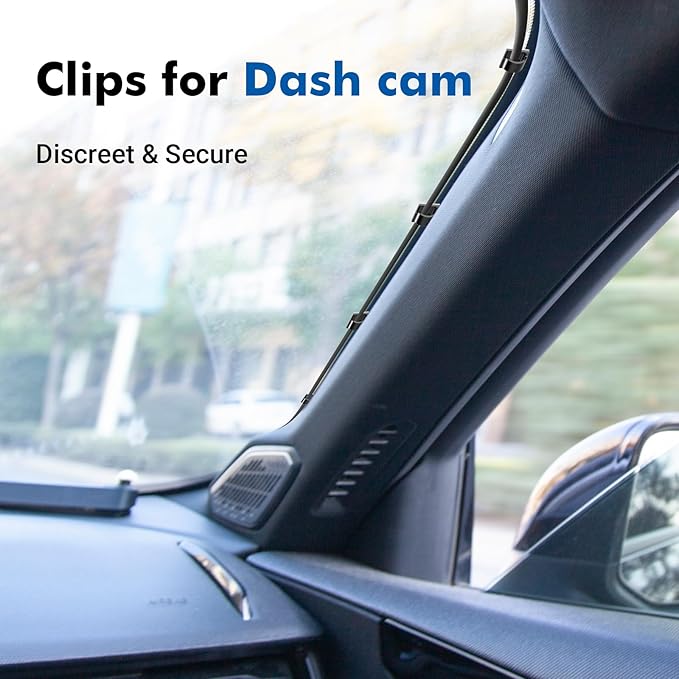 120Pcs Adhesive Cable Clips, Black Small, Cord Holder, Cord Clips for Dash cam, Ethernet Cable, Christmas Lights, USB, Phone Chargers, The Wall, Desk, nightstand, Car