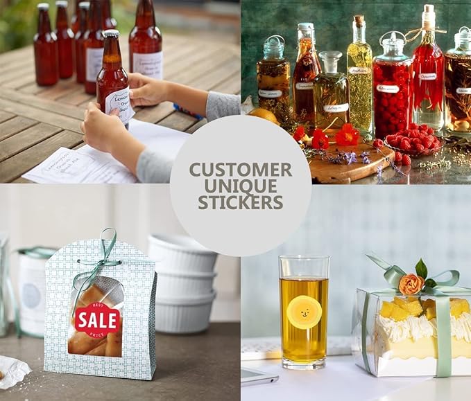 100-500 Pcs Custom Stickers Personalized Labels with Any Design Image Logo Text for Business Logo Thank You Labels,1/2/3/4 inch Customized Stickers(Oval)