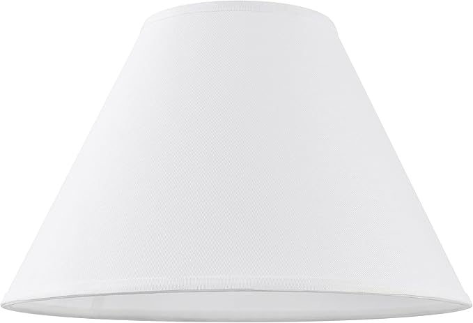 GO&SO 2pcs Pure White Large Lamp Shades,Empire Lamp Shade 6.5" Top x 16.3" Bottom x 10.5" High,Replacement Lamp Shade for Table Lamp,Floor Lamp,Natural Linen Hand Crafted Lamp Cover, Assembly Required