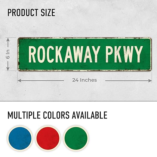 Custom Rustic Sign, Personalized Decor Street Signs Gift, 24x6 Inches, ACM, Fade Resistant, Made in USA