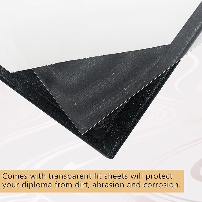 GraduationMall 11"x14" Imprinted Padded Diploma Cover Certificate Holder Black