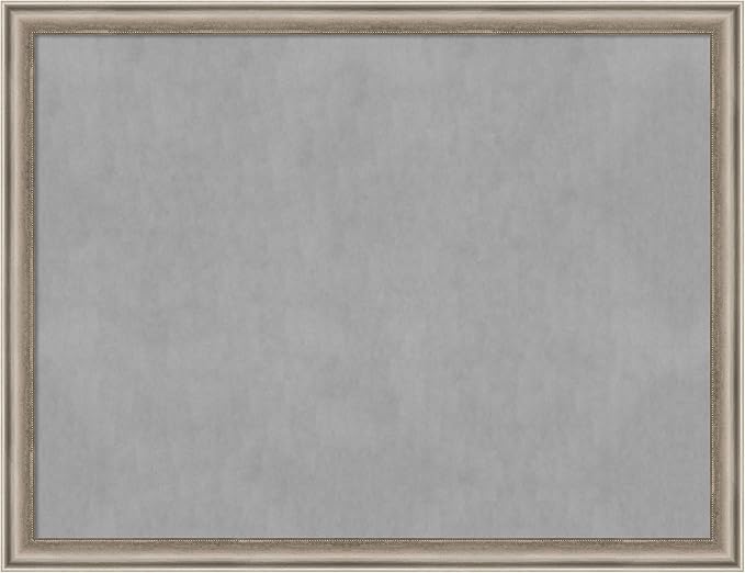 Amanti Art Silver Framed Magnetic Board 20x26 Medium Vision Board for use with Magnets, 100% Metal Sheet to Display Items as Office Decor or for Home Organization in mudroom, Kitchen or Kids Room