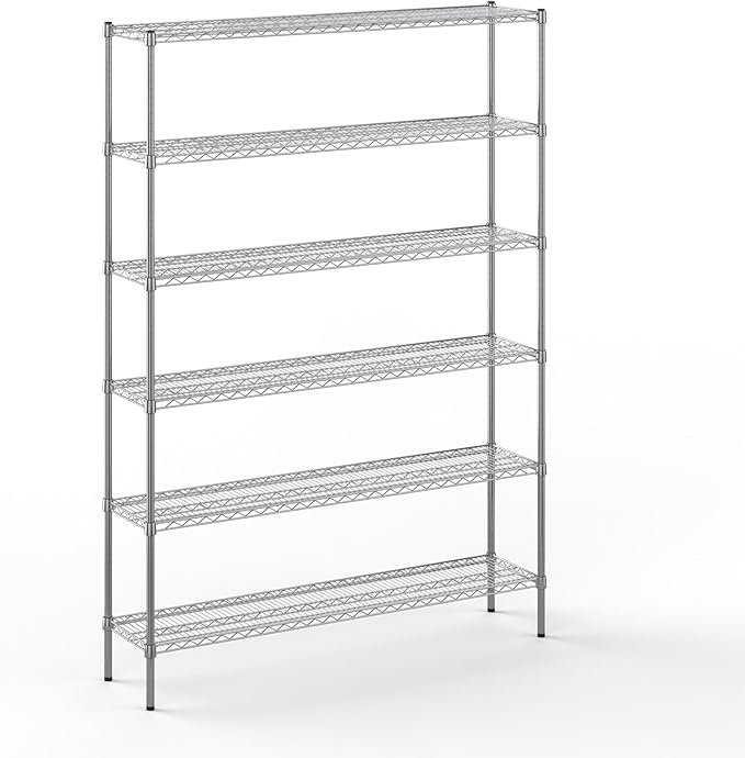 Regal Altair 14" Deep x 60" Wide x 86" Height Wire Shelving Kit | 6-Tier | NSF Commercial Storage Rack Unit