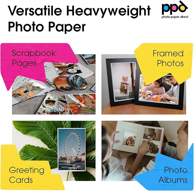 PPD 50 Sheets Inkjet Matte Double Sided Heavyweight Photo Quality Paper LTR 8.5 x 11 53lbs. 210gsm 9mil (PPD-45-50)