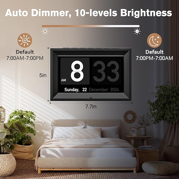 GOLOZA 7'' Digital Dementia Clock, Talking Clock with 10 Volumes, 6 Display with 10 Color Modes, Auto Dimmable, Alarms & Birthday & Holiday Reminders, 3 Pill Reminders Clocks for Seniors