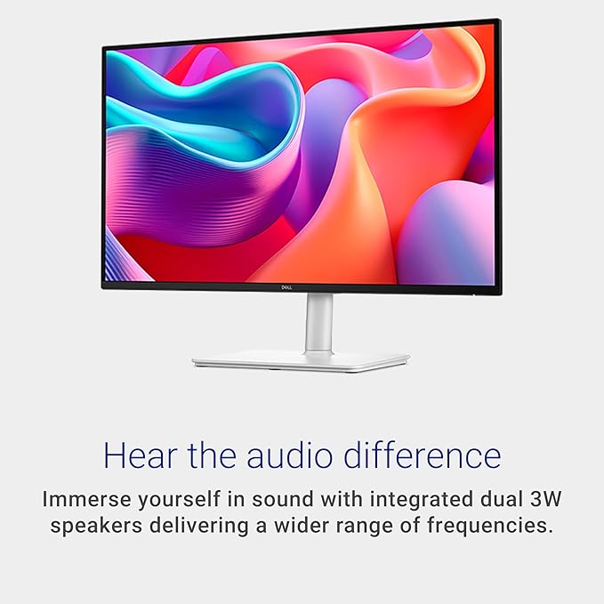Dell 27 Plus QHD USB-C Monitor - S2725DC - 27-inch QHD (2560x1440) 144Hz 1ms Display, 2 x 3W Speakers, USB-C/HDMI/DisplayPort 1.4 Connectivity, Height/Tilt/Pivot/Swivel, AMD FreeSync - Ash White