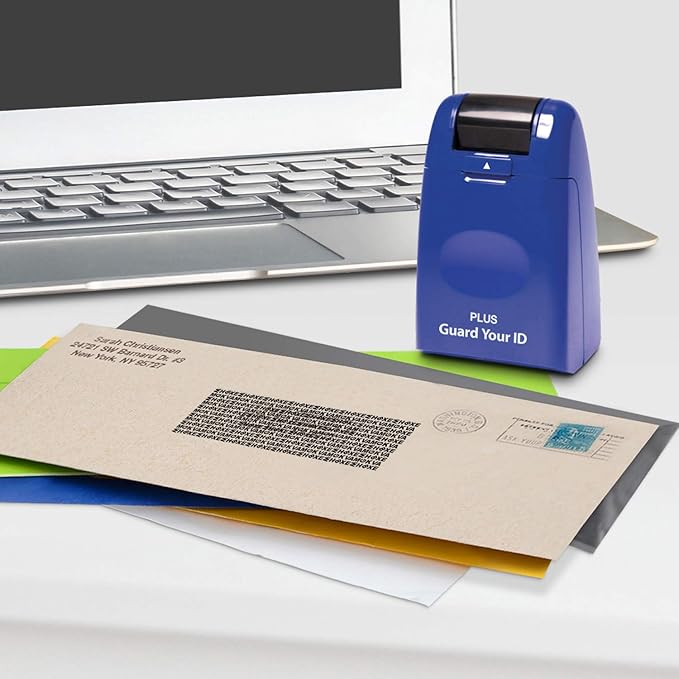 Guard Your ID Identity Protection Stamp Roller, Blue