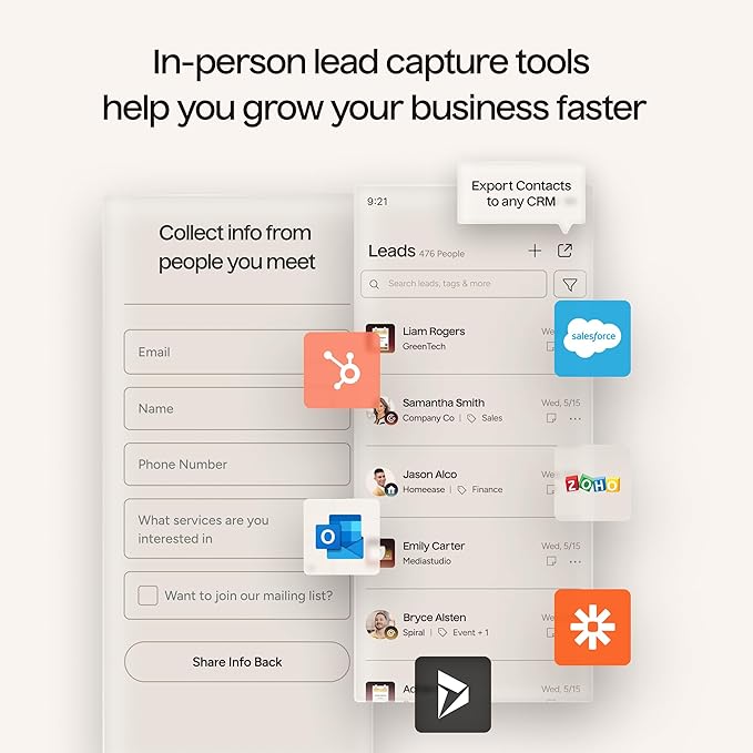Popl Smart NFC Business Card - Sleek Modern Digital Business Card w/Instant App-Free Sharing - Customizable NFC Cards Compatible w/iPhone & Android (Prism)