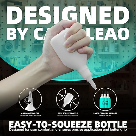 Thin Super Glue Liquid Kit 9.2 oz, All Purpose Clear Superglue for Plastic Ceramic Metal Wood Glass Shoe Leather Rubber, Instant Cyanoacrylate Adhesive for Home Repair Hobby Model Pottery DIY Craft
