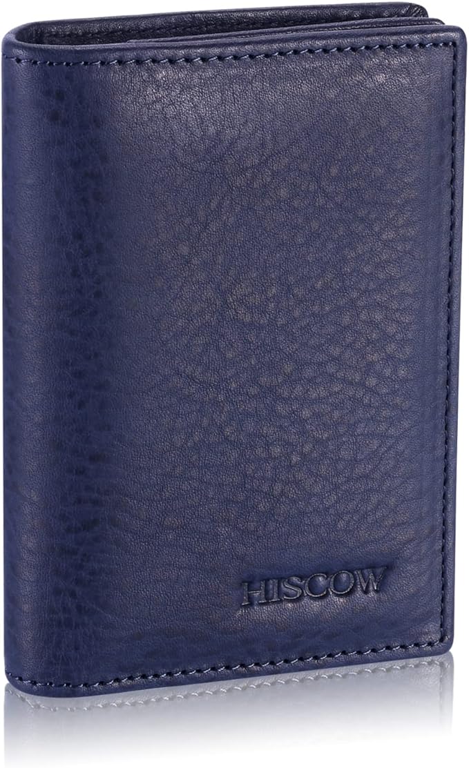 Leather Business Card Case Holder for Men & Women, Italian Calfskin