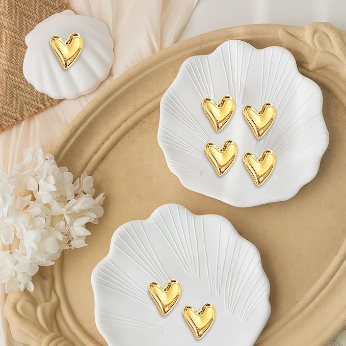 CllyCnny Heart Push Pins: 50PCS Cute Decorative Push Pins Gold Heart Thumb Tacks for Cork Board Wall Bulletin Board Maps Photos Posters Home Office Supplies Accessories